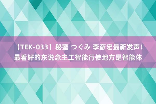 【TEK-033】秘蜜 つぐみ 李彦宏最新发声！最看好的东说念主工智能行使地方是智能体