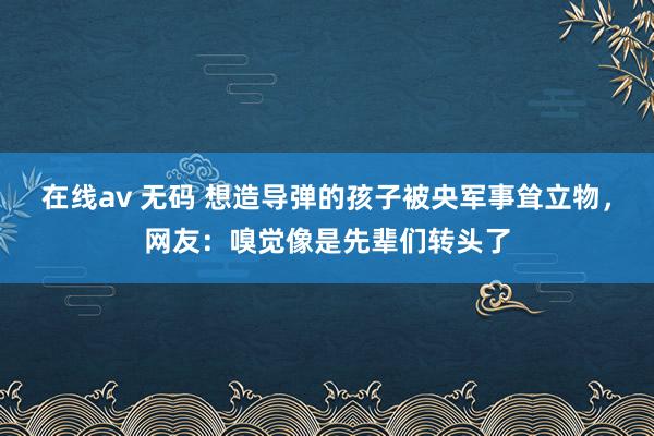 在线av 无码 想造导弹的孩子被央军事耸立物，网友：嗅觉像是先辈们转头了