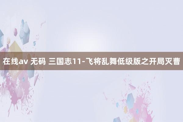 在线av 无码 三国志11-飞将乱舞低级版之开局灭曹