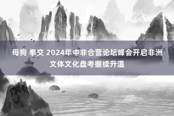 母狗 拳交 2024年中非合营论坛峰会开启　非洲文体文化盘考握续升温