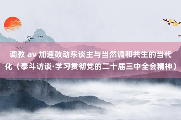 调教 av 加速鼓动东谈主与当然调和共生的当代化（泰斗访谈·学习贯彻党的二十届三中全会精神）